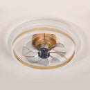 Modern Round Gold Ceiling Fan With Light