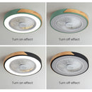 Modern Round Wood Ceiling Fans With LED Lights