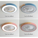 Modern Round Wood Ceiling Fans With LED Lights