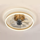 Modern Round Gold Ceiling Fan With Light