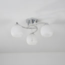 Modern Glass Ball Shade 3/5-Light Semi Flush Ceiling Lights for Living Room