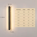IP65 Modern Industrial Long Acrylic Black LED Outdoor Wall Lights