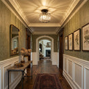 Modern K9 Crystal Hallway Semi Flush Ceiling Lights for Corridor Loft Balcony