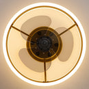 Simple Round Bedroom Ceiling Fan With LED Light