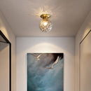 Contemporary Clear Glass Hallway Ceiling Light