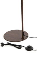 Floor lamp 32,5x23x147 cm SALOMO wood print dark brown