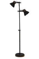 Floor lamp 2L 40x30x165 cm JODY black zinc+wood brown