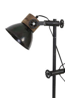Floor lamp 2L 40x30x165 cm JODY black zinc+wood brown