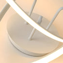 Modern LED Spiral Semi Flush Mount Ceiling Light for Living Room Hallway Kitchen