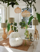 Floor lamp 42x145 cm BUPAK rattan natural