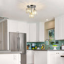Crystal Semi Flush Ceiling Lights for Living Room, Hallway