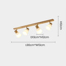 Modern Rotatable Wood Minimalism Decor Track Lighting For Hallway