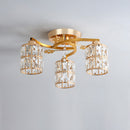 Modern Crystal Ceiling Light Chandeliers, Semi Flush Ceiling Lights for Hallway Living Room