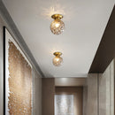 Contemporary Clear Glass Hallway Ceiling Light