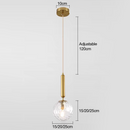 Nordic Simple Glass Bedside Pendant Light