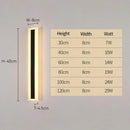 Set of 2 Modern IP65 Slim Black LED Outdoor Strip Wall Light