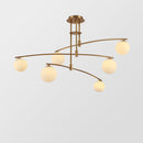 Modern Nordic Glass Ball Semi Flush Chandelier