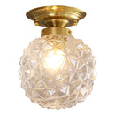 Contemporary Clear Glass Hallway Ceiling Light