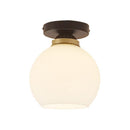 Modern Black Flush Globe Ceiling Light