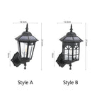 IP44 External Solar Wall Lights, 3 Mode Sensor Solar Wall Lamp for Patio Fence Garden Decor