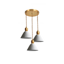 Retro Pleated Ceramic Brass Cocoon Pendant Lamp