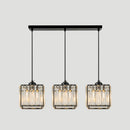 Modern Multi-Head Glass Kitchen Black Pendant Light