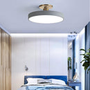 Set of 2 Circular LED Dimmable Semi Flush Ceiling Light For Bedroom