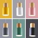 Modern Macaron Cylinder Iron Pendant Light