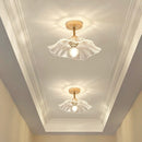 Flower Glass Hallway Ceiling Lighting