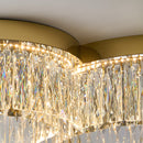 Modern Round Luxury Crystal Flush Ceiling Lights for Living Room