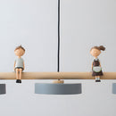 Modern Macaron LED Pendant Light With Cartoon Figures for Dining Area