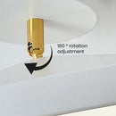 Minimalism White LED Semi-Flush Ceiling Light For Bedroom