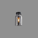 Glass Semi-Flush Mount Ceiling Light
