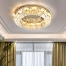 Modern Crystal Flush Mount Ceiling Light Ring Chandelier for Living Room