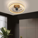 Modern Round Gold Ceiling Fan With Light