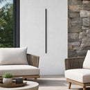 Modern Minimalist Black LED Linear Outdoor Wall Lamp