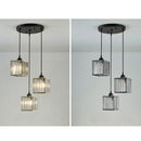 Modern Multi-Head Glass Kitchen Black Pendant Light