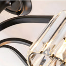 Art Deco Semi Flush Mount Black Ceiling Light