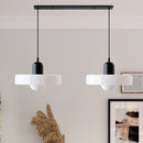 2 Heads Modern Bauhaus Stained Glass Pendant Lamp
