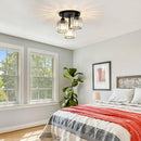 Crystal Semi Flush Ceiling Lights for Living Room, Hallway