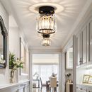 Modern Simplicity Clear Striped Glass Shade Ceiling Light