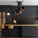 Retro Dome Black Kitchen Island Pendant Lights