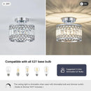 Set of 2 modern hallway crystal ceiling lights