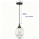 Minimalist Style Black Glass Pendant Light