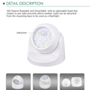Battery Operated Motion Sensor IP44 LED Wall Light for Driveway, Garden, Pathway - 3 Modes