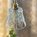 Flower Glass Clear Dining Room Pendant Light