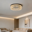 Modern Round Luxury Crystal Flush Ceiling Lights for Living Room