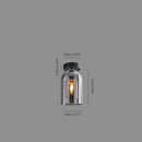 Glass Semi-Flush Mount Ceiling Light