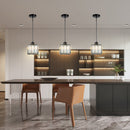 Modern Multi-Head Glass Kitchen Black Pendant Light