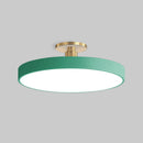 Modern Concise Circular LED Semi Flush Mount Ceiling Lights for Bedroom